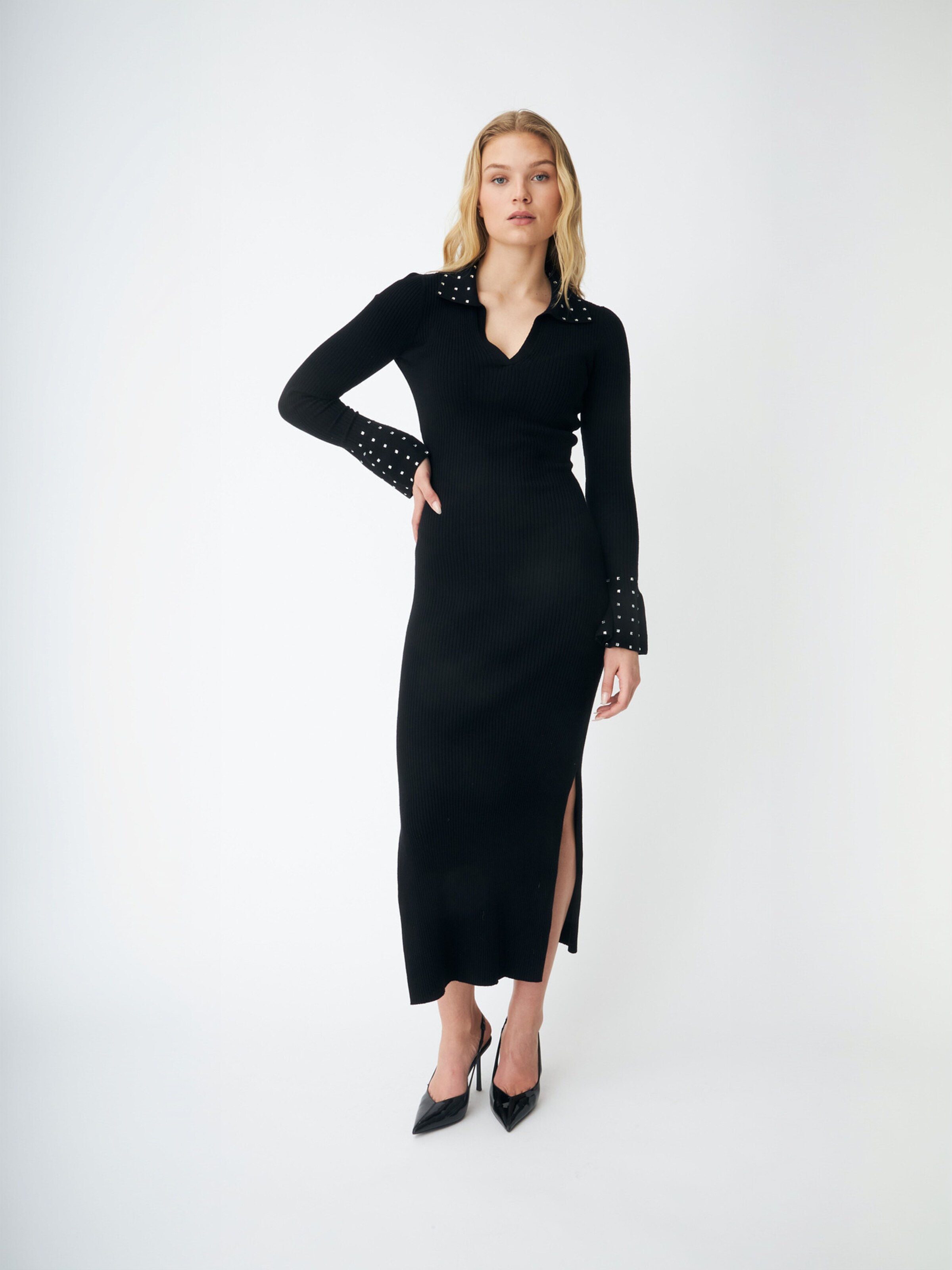 Robe ' Lissacras ' Crās en noir : devant