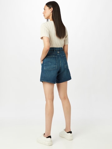 G-STAR Wide Leg Hosen 'Lintell Short' in Blau