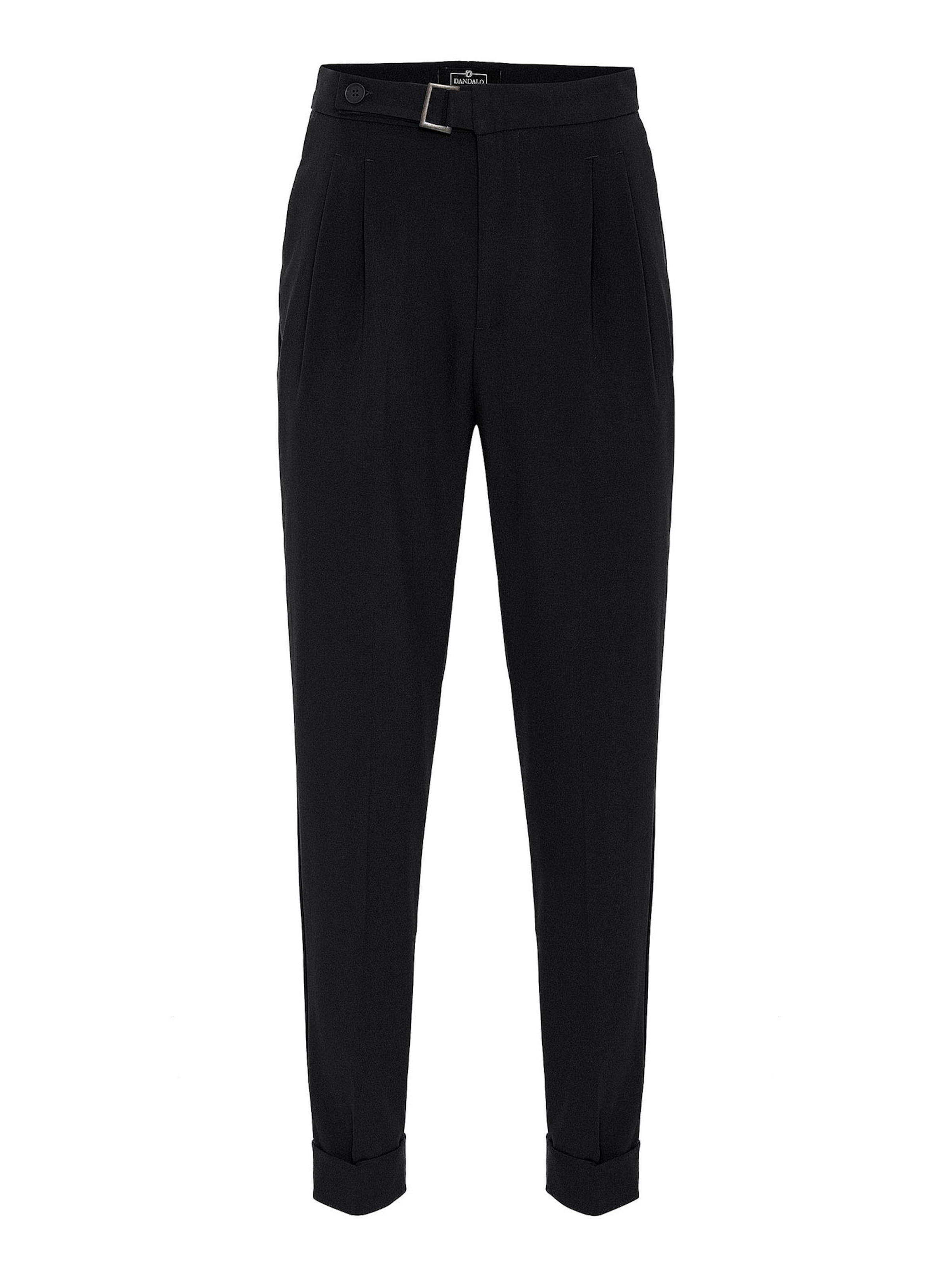 Dandalo regular Παντελόνι πλισέ σε μαύρο: μπροστά