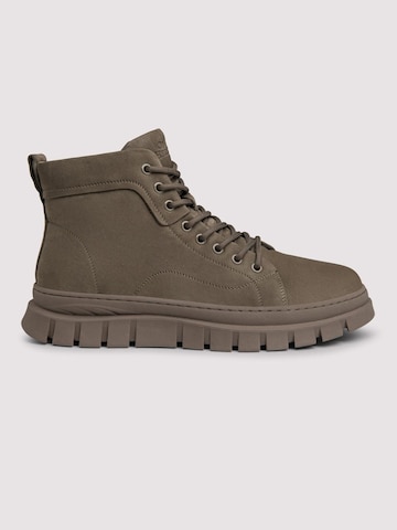 Ombre - Botas con cordones en verde