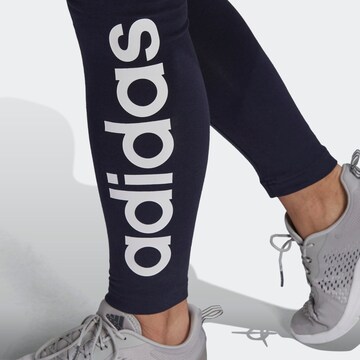 ADIDAS SPORTSWEAR Skinny Sporthose 'Essentials High-Waisted Logo ' in Blau