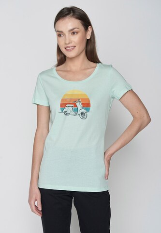 T-shirt 'Lifestyle Scooter' GREENBOMB en vert : devant