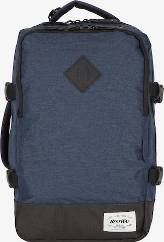 Worldpack Backpack 'Cabin' in Blue: front