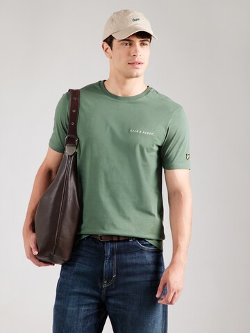 Tricou de la Lyle & Scott pe verde: față