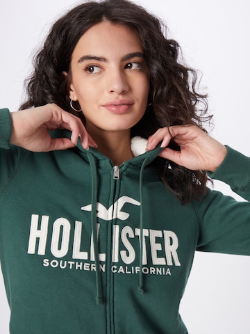 HOLLISTER Sweat jacket in Green