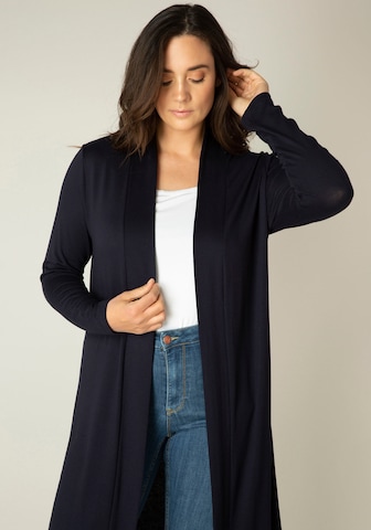 BASE LEVEL CURVY Knit Cardigan 'Ayla' in Blue