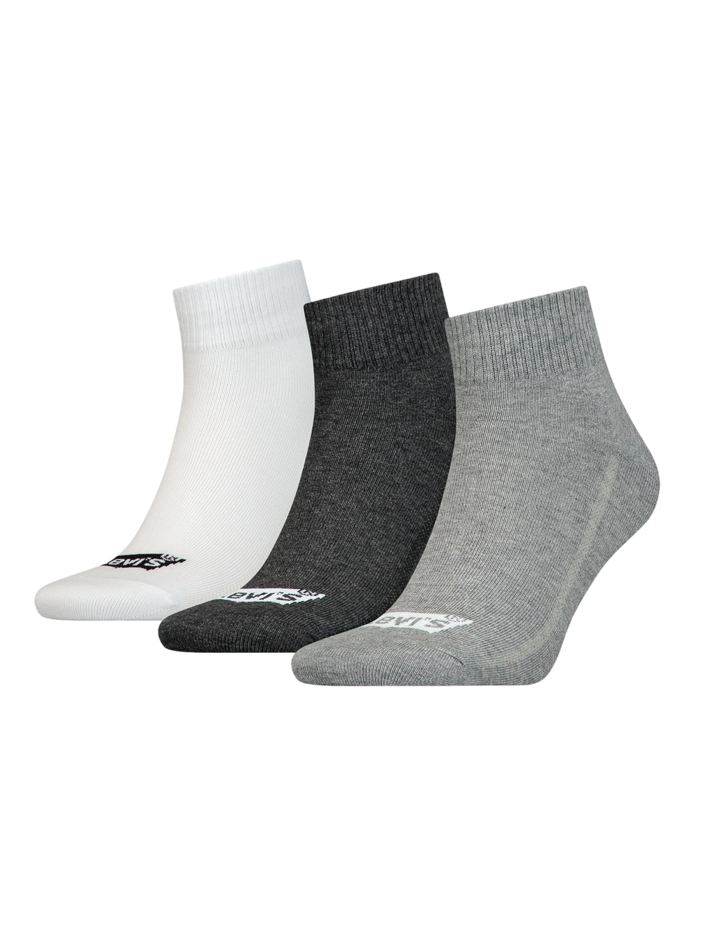 LEVI'S ® Chaussettes en gris / gris foncé / blanc, Vue avec produit