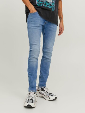 JACK & JONES Skinny Kavbojke 'Liam' | modra barva: sprednja stran