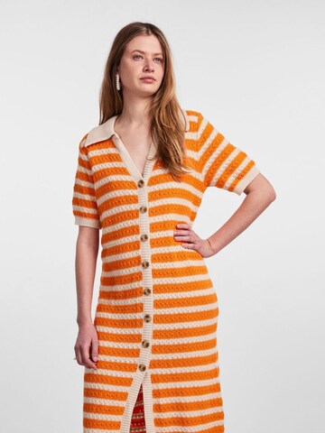 Y.A.S Knitted dress 'Croc' in Orange