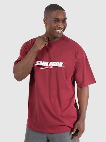 T-Shirt 'Blake' Smilodox en rouge : devant
