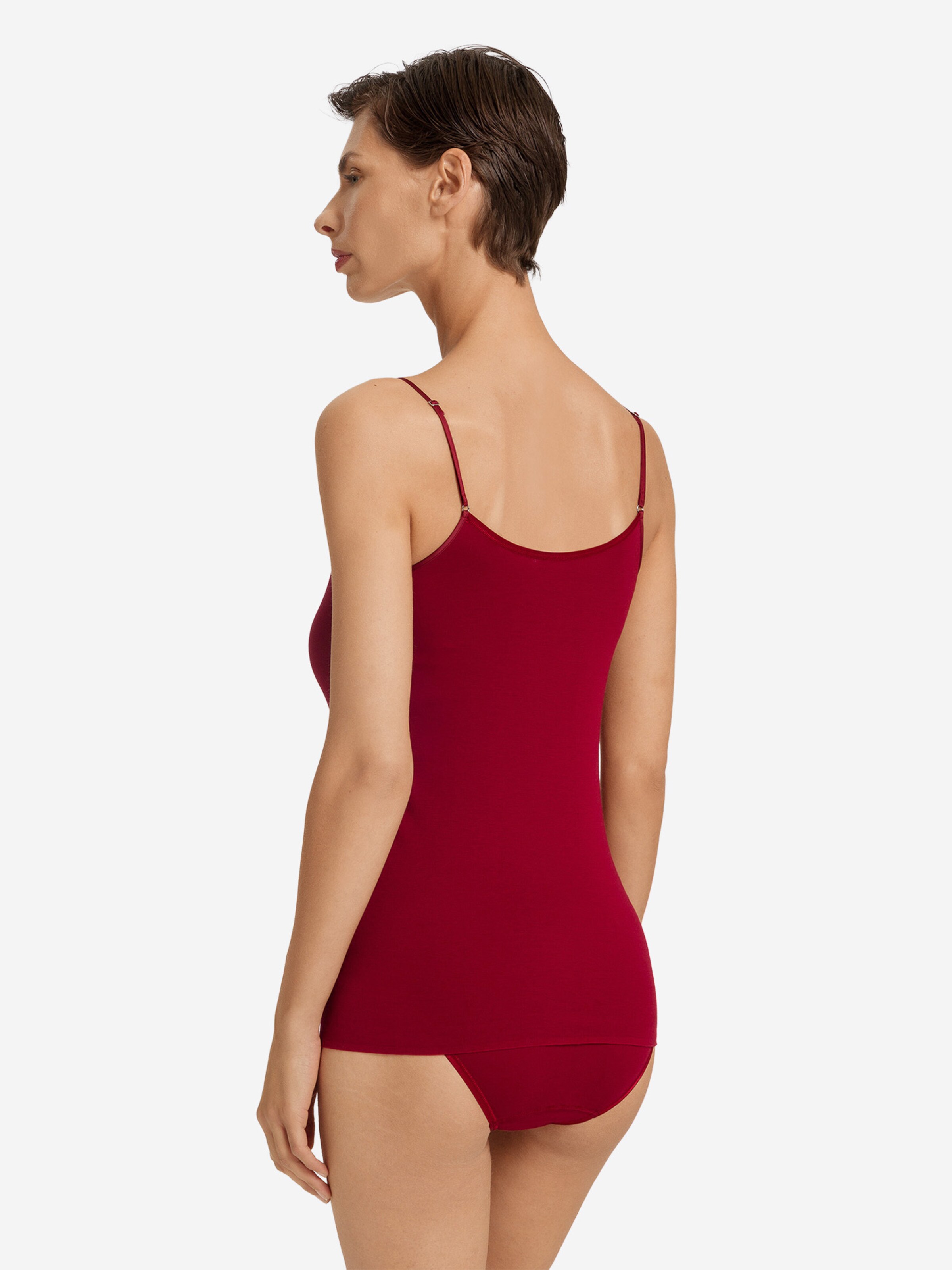 Haut ' Cotton Seamless ' Hanro en rouge