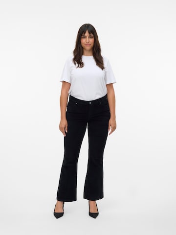 Vero Moda Curve Flared Trousers 'VMCSIRI' in Black: front