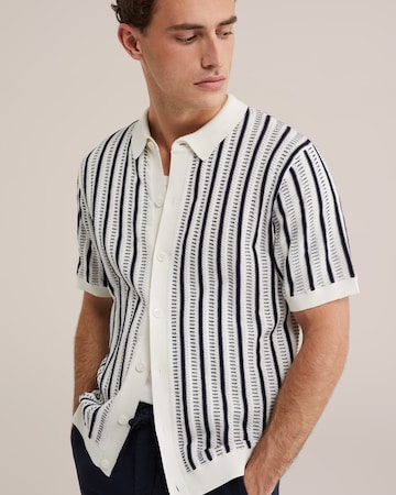 WE Fashion Pletena jopa | bela barva