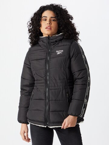 Veste de sport Reebok en noir : devant