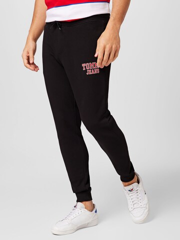 Tommy Jeans Zwężany krój Spodnie w kolorze czarny: przód