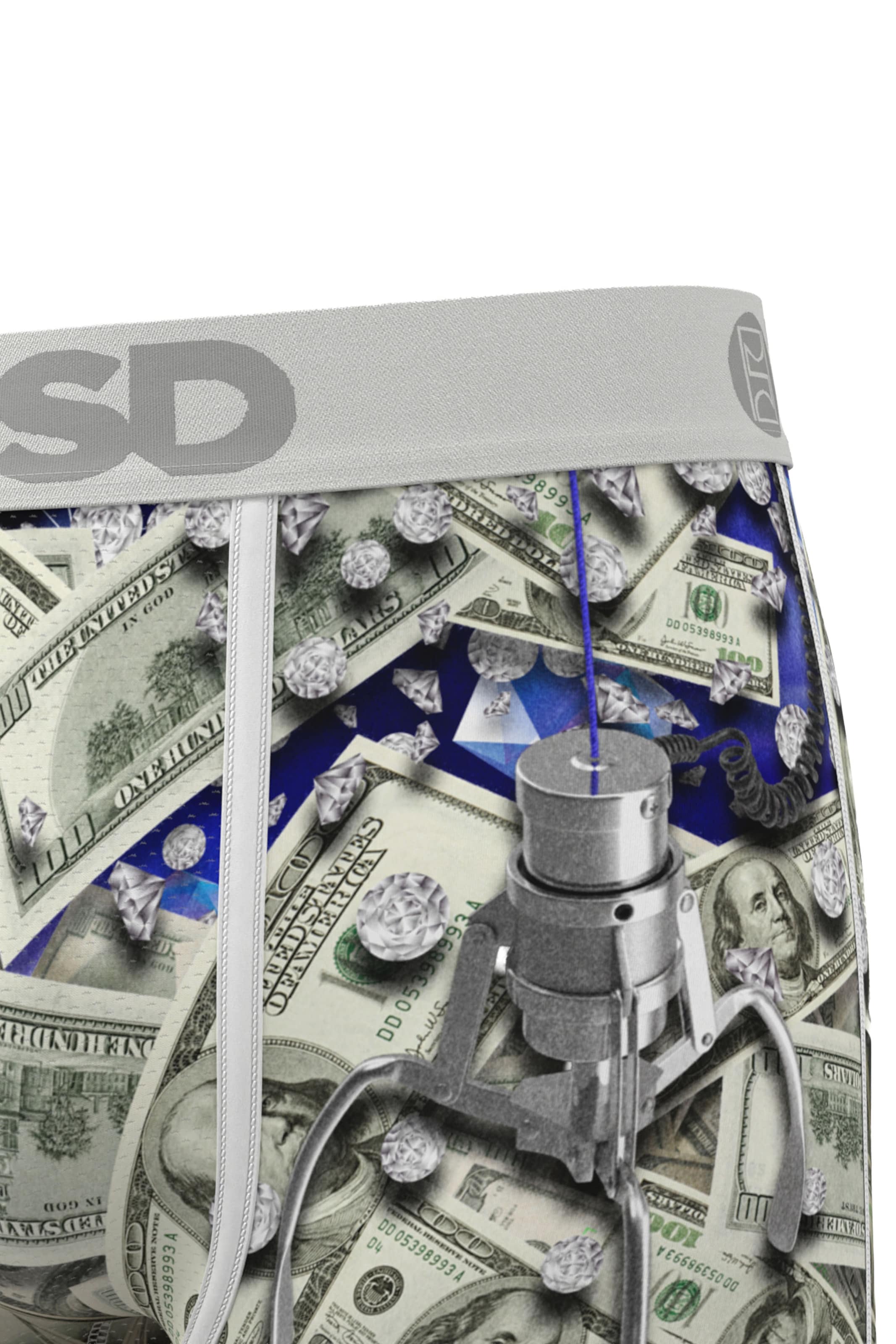PSD Boxershorts 'Money Grab' in Grau