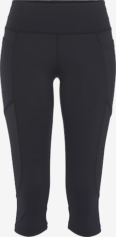 FAYN SPORTS Skinny Workout Pants in Black: front