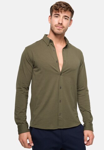 JEFF Slim fit Button Up Shirt 'Theodore' in Green