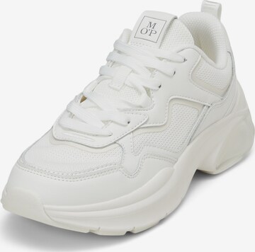 Baskets basses Marc O'Polo en blanc : devant