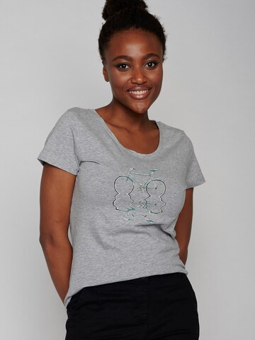 GREENBOMB Shirt ' Bike Reflection ' in Grey: front