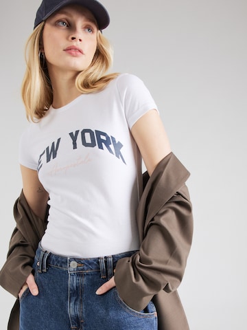 Tricou 'NEW YORK' de la AÉROPOSTALE pe alb