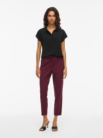 VILA Slim fit Pleat-Front Pants 'VIVARONE' in Purple