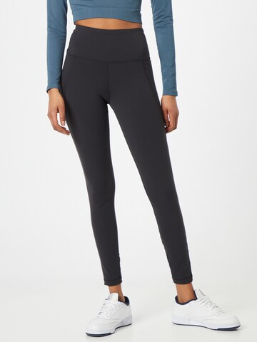 Reebok Skinny Workout Pants in Black: front