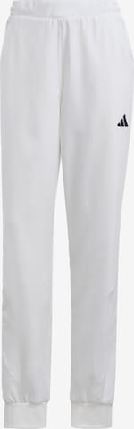 ADIDAS PERFORMANCE Tapered Workout Pants 'Pro ' in White: front