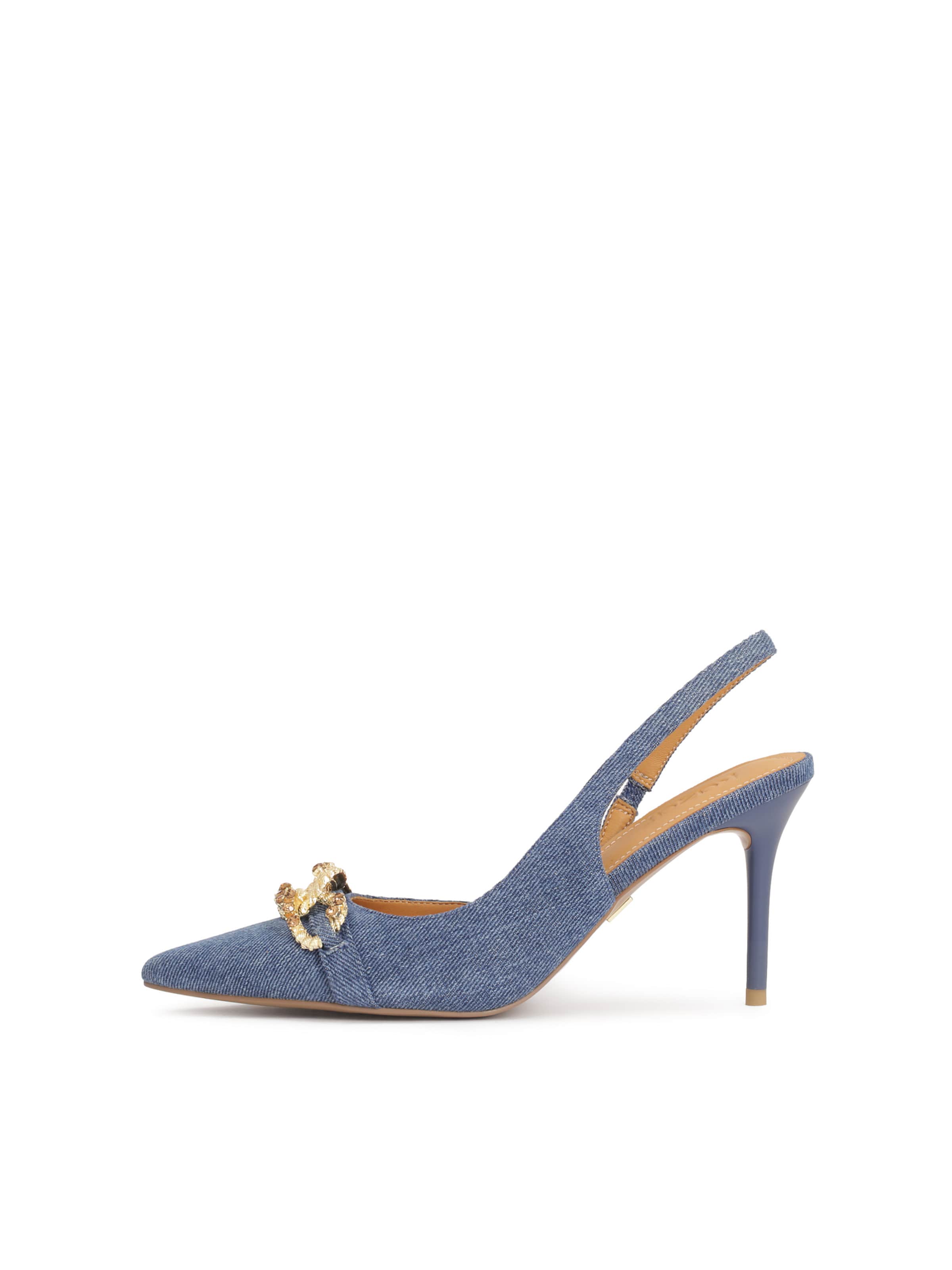 Kazar Slingback Pumps 'Basilia' in Blue: front