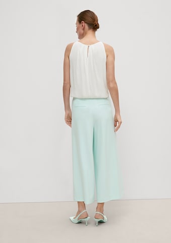 COMMA Wide leg Trousers with creases in Blue