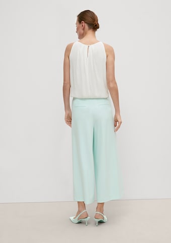 COMMA Wide leg Pantalon in Blauw