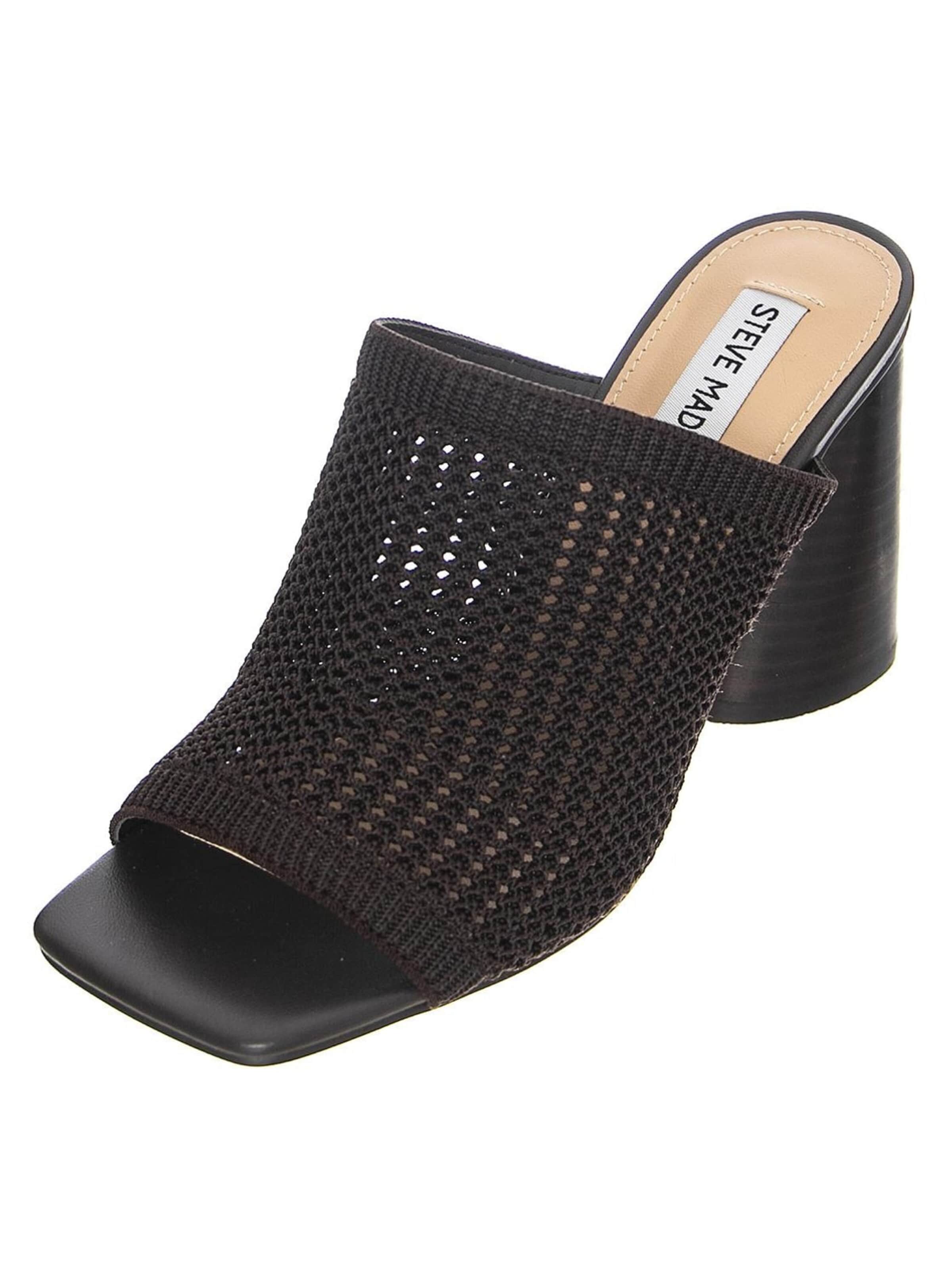 Zoccoletto 'Womens Rectify Dark Brn Sandals' di STEVE MADDEN in nero: frontale