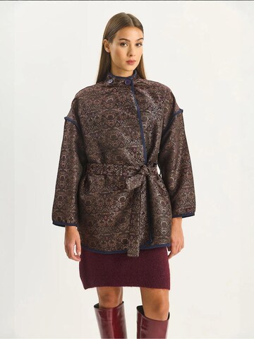 Bianco Lucci Between-Season Jacket in Brown: front