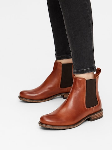 Chelsea Boots Bianco en marron : devant