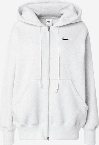 Veste de survêtement 'PHNX FLC' Nike Sportswear en beige : devant