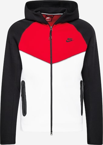 Nike Sportswear Sweatjakke 'TCH FLEECE' i hvid: forside