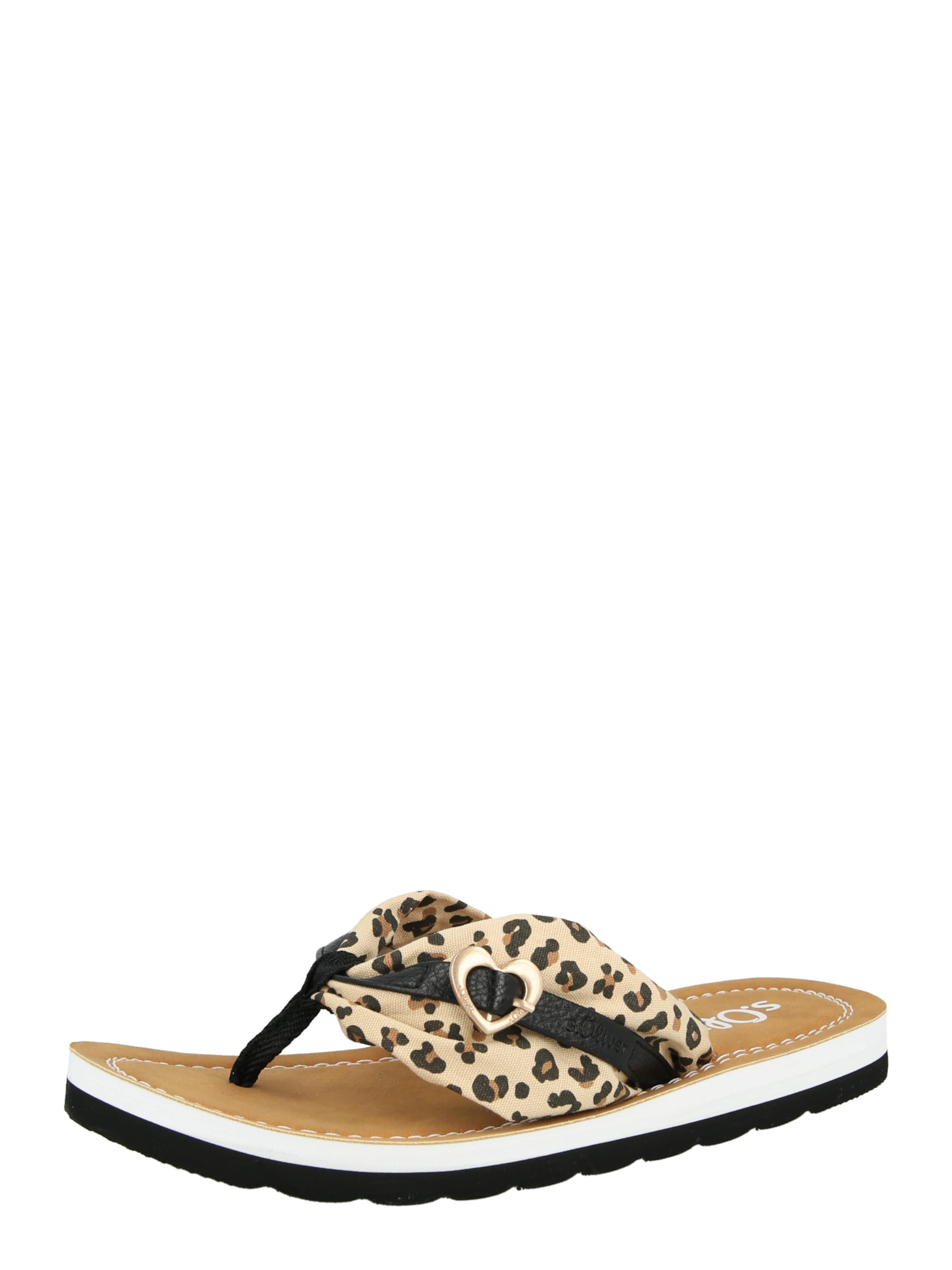 s.Oliver Teenslipper in Beige: voorkant