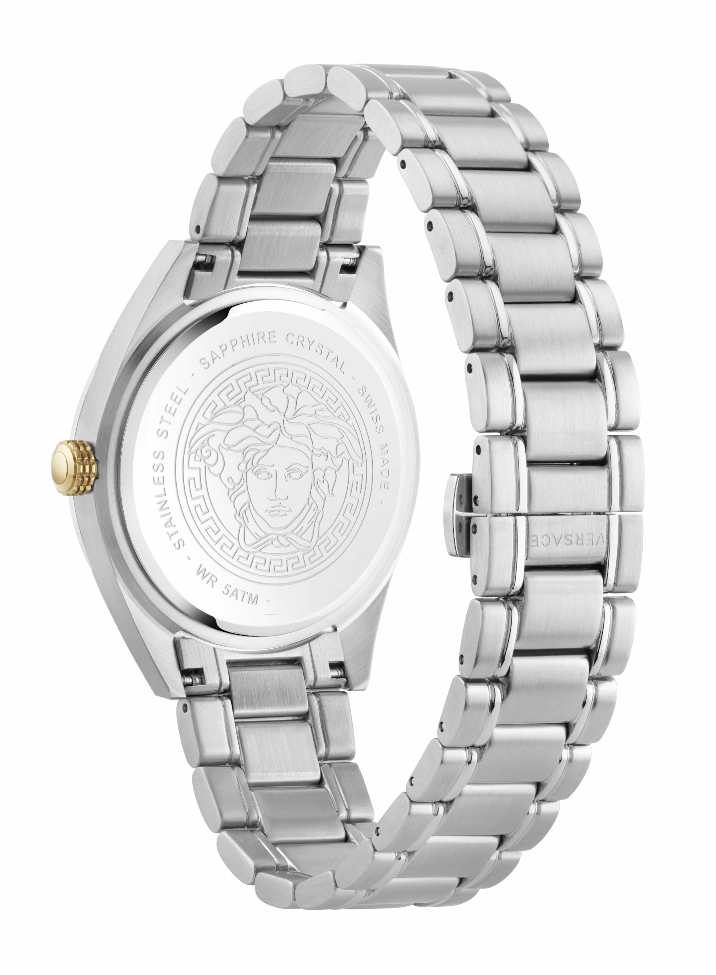 VERSACE Analoog horloge 'V-Code' in Zilver