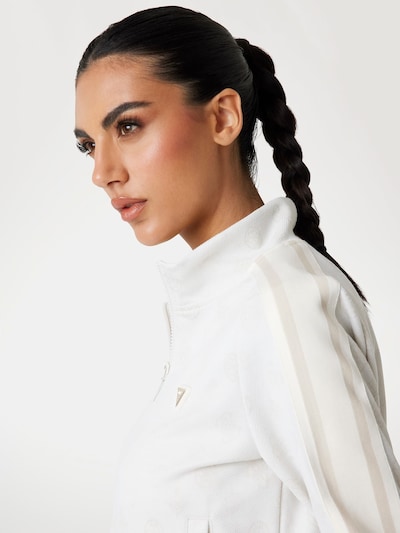 GUESS Zip-Up Hoodie in Light beige / White, Item view