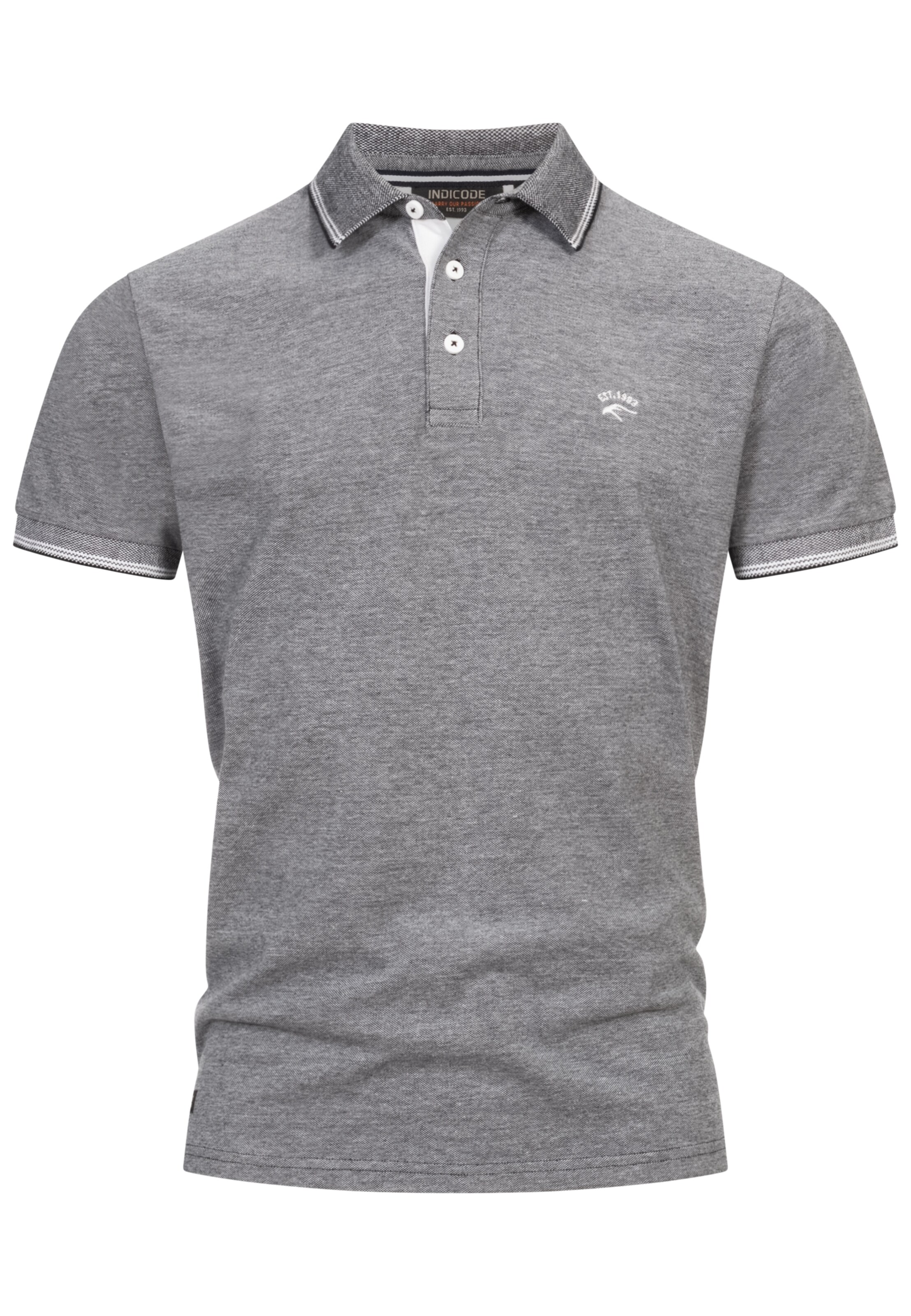 INDICODE JEANS Shirt 'INSan Jose' in Grey: front