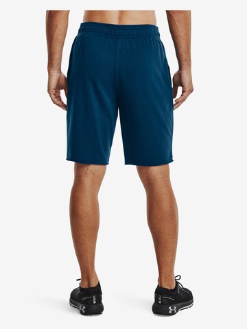 Regular Pantalon de sport 'Rival Terry' UNDER ARMOUR en bleu