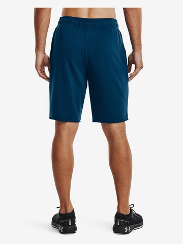 UNDER ARMOUR Regular Workout Pants 'Rival Terry' in Blue
