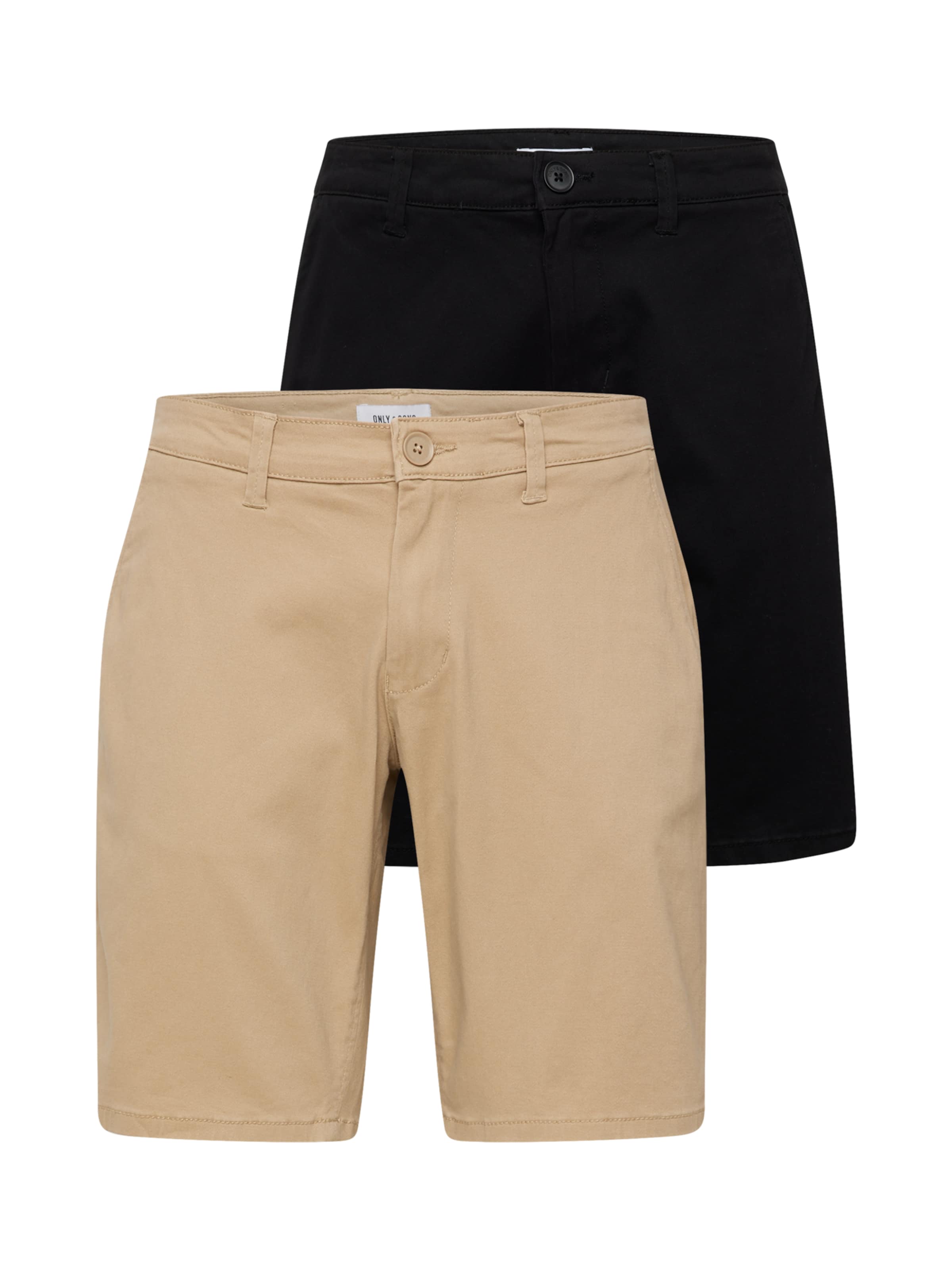 Only & Sons - regular Pantalón chino 'CAM' en beige: frente