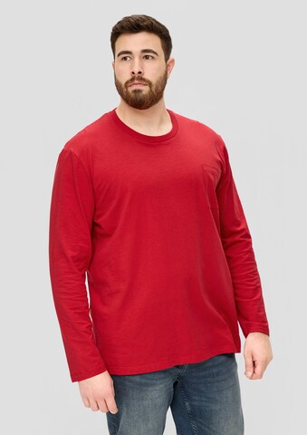 s.Oliver Men Big Sizes Shirt in Red: front