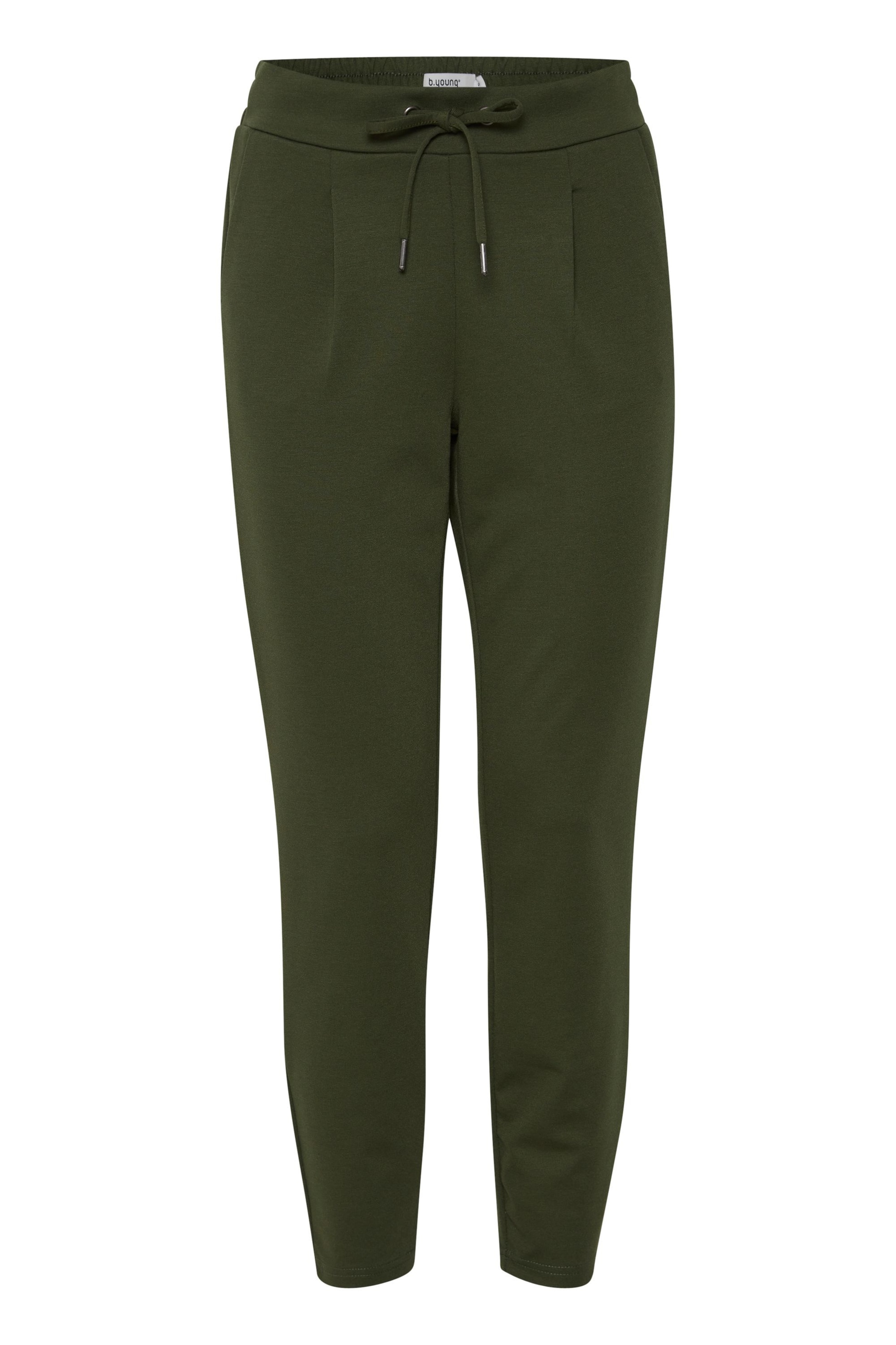Pantaloni con pieghe 'BYRizetta' di b.young in verde: frontale