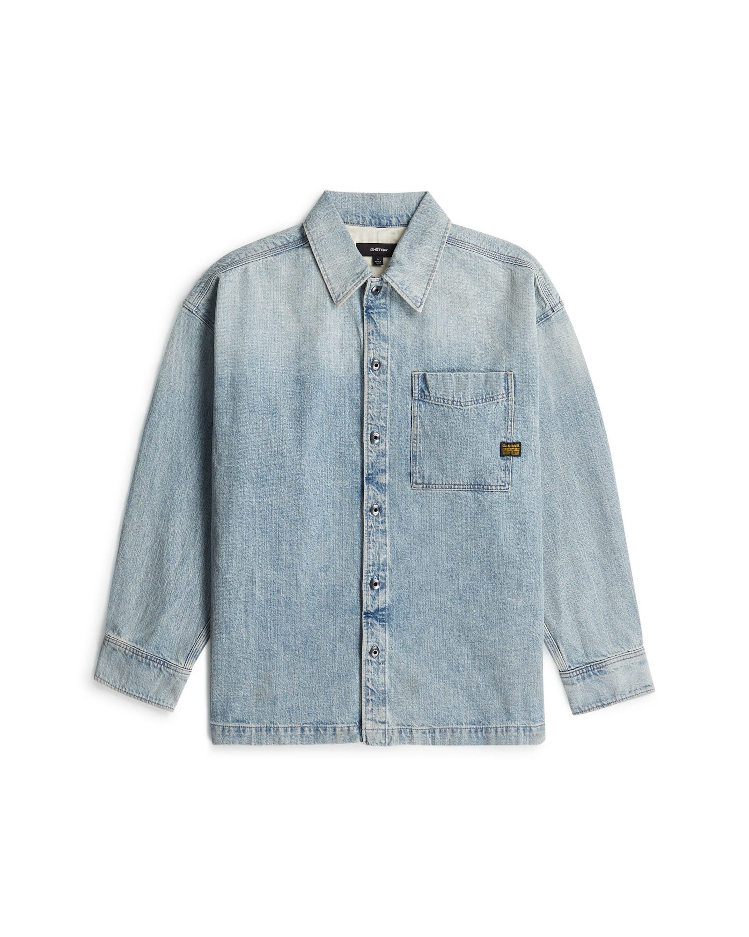 G-STAR Hemd 'Boxy Fit Overshirt' in blue denim, Produktansicht