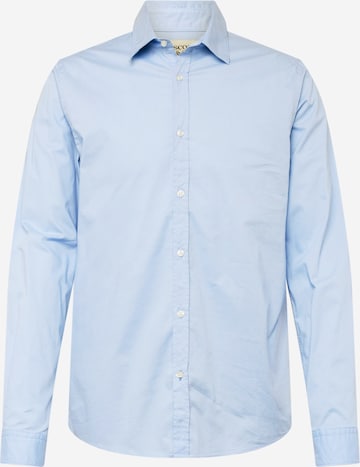 SCOTCH & SODA - Slim Fit Camisa 'Essential' em azul: frente