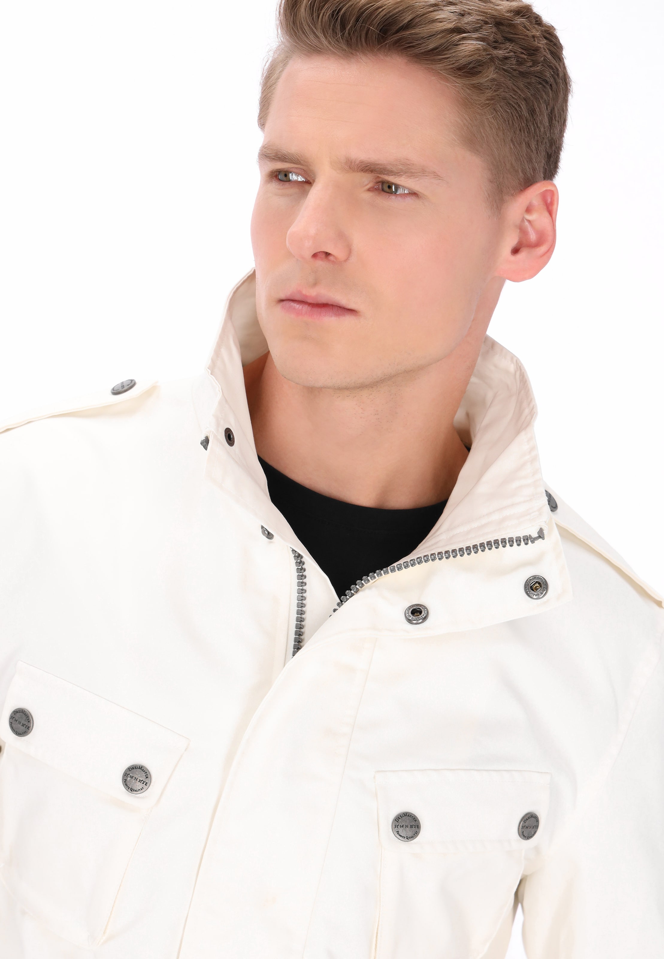 DreiMaster Klassik - Chaqueta de entretiempo en blanco
