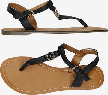 TOM TAILOR Sandalen 39 in Schwarz: Vorderseite