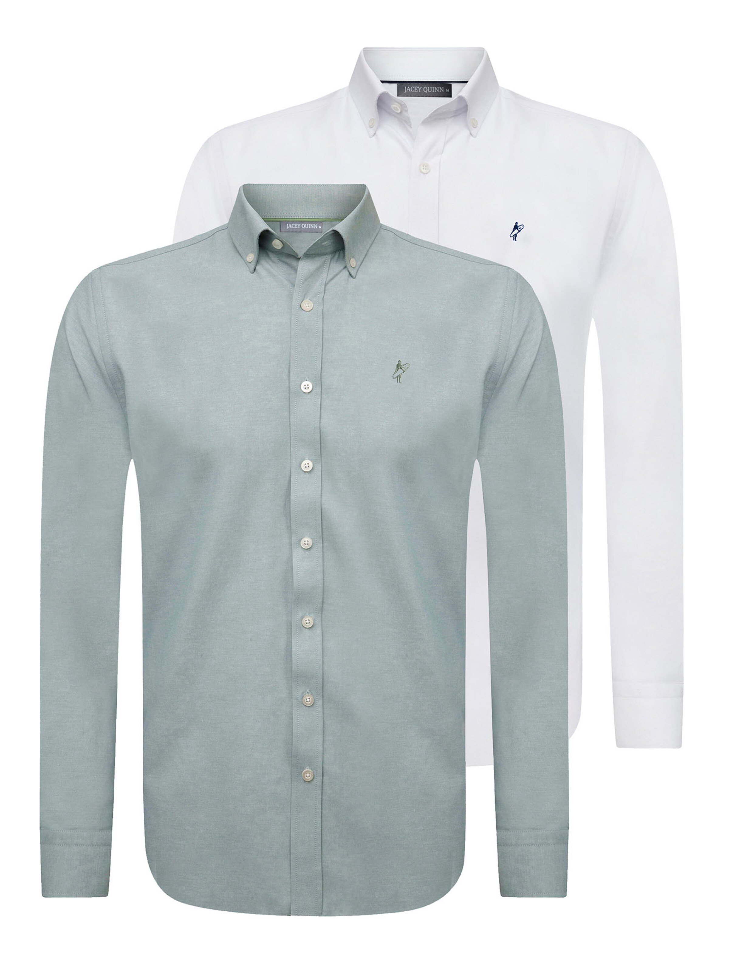 Jacey Quinn Regular fit Button Up Shirt in Green: front